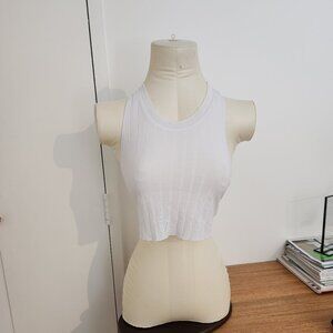 White crop top with built in support size small